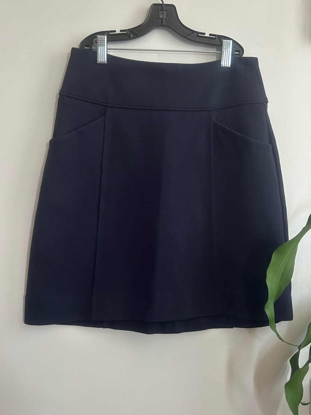 Anthropologie Navy Mini Skirt with Front Seams